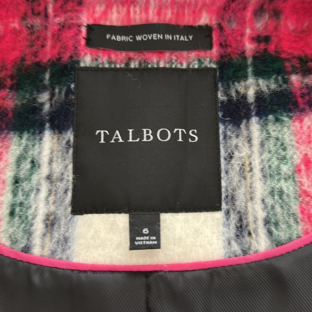 🎉HP🎉Plaid Wool-Blend Coat - Picture 5 of 7